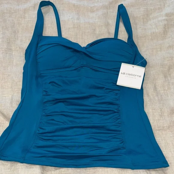 Liz Claiborne Jade Tankini Top -6 - Picture 1 of 3